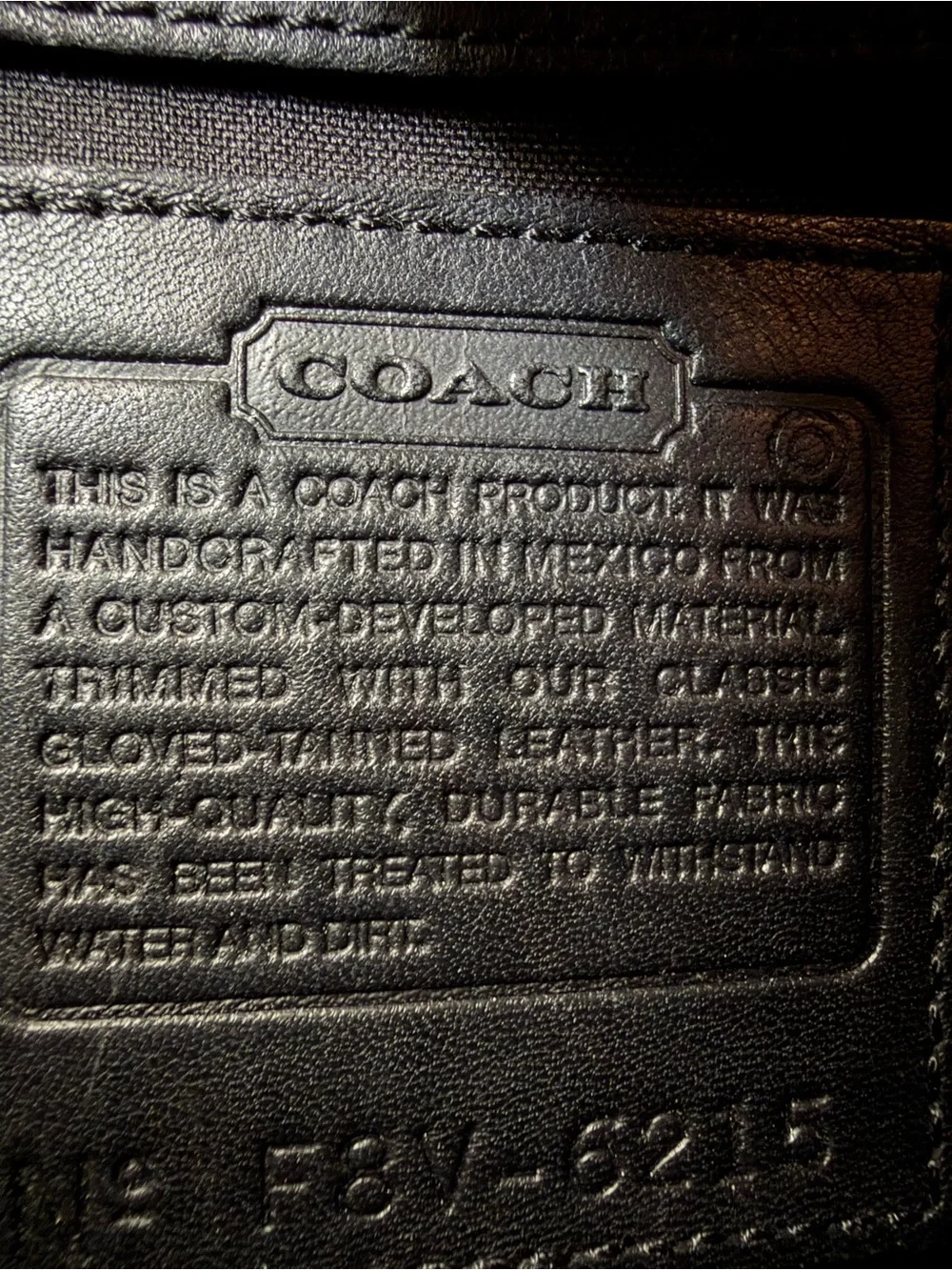COACH 6215 Vintage Backpack Ziplock Leather Neoprene Jersey  Silver Hang Tag Vtg